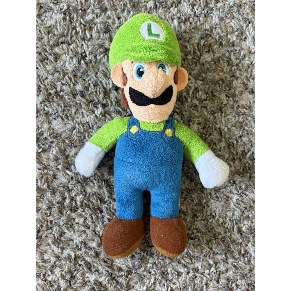 Super Mario Bros Luigi Plush Stuffed Animal 8"